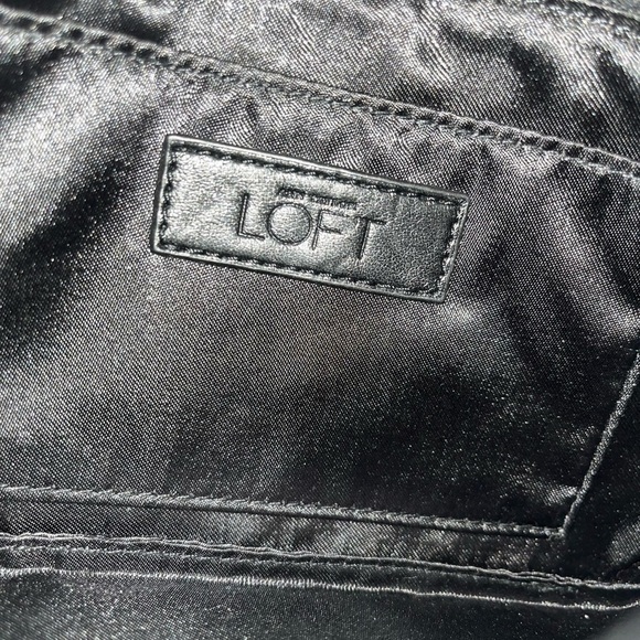 HP🎉Ann Taylor LOFT Black Satin Beaded Clutch Wristlet - Picture 3 of 5